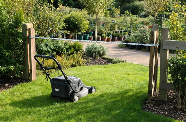 Mower access assessment on nursery grounds
